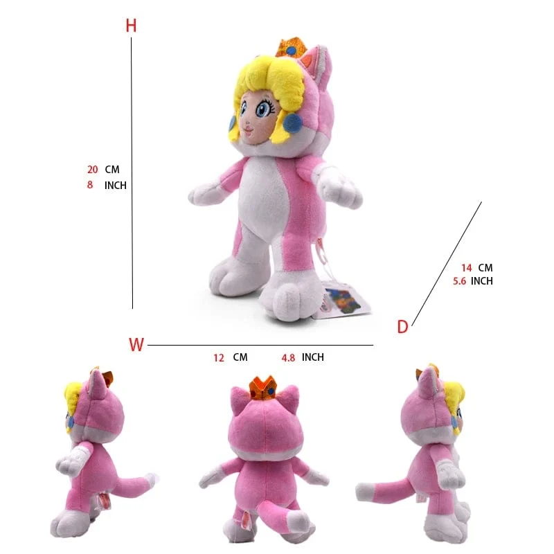 Prinzessin Peach Mario Plüschtiere Kawaii Stoffpuppen Cartoon Niedliche Puppen Geburtstags-Weihnachtsgeschenk für Kindersammlung