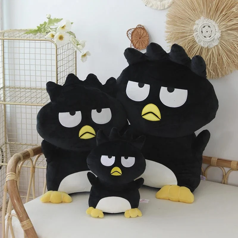 Sanrio Bad Badtz Maru Plüschtier, weich, süß, japanischer Stil, Anime, schwarze Pinguinpuppe, Umarmungsplüschtier, Geburtstagsgeschenk für Mädchen, 30/40/60 cm