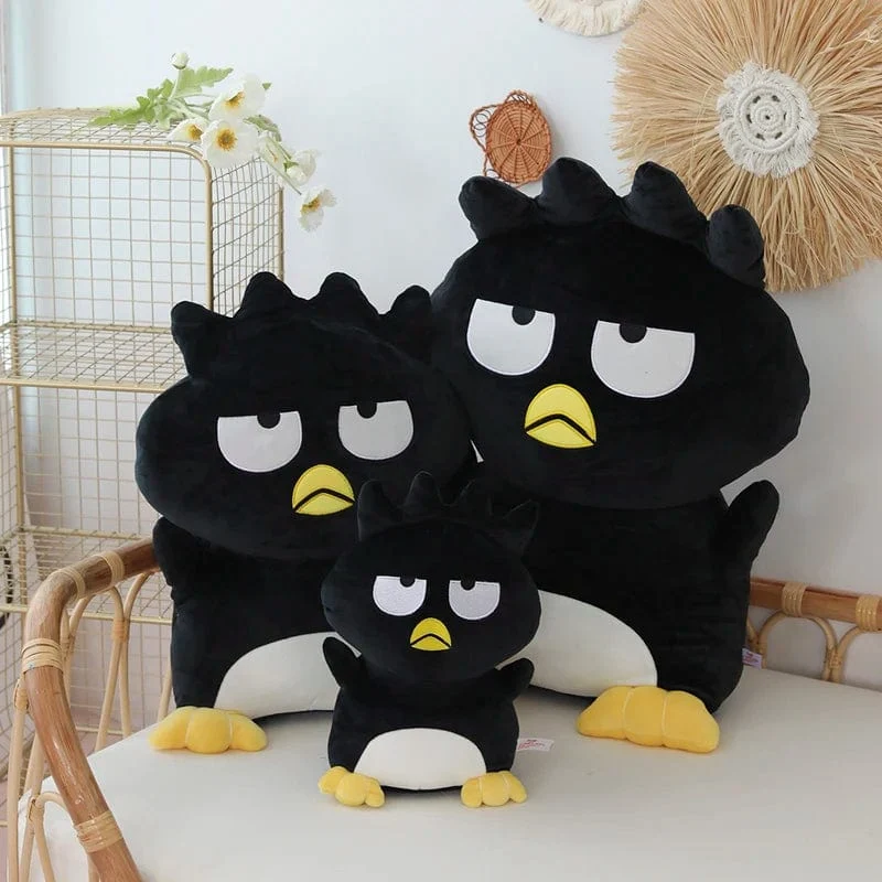 Sanrio Bad Badtz Maru Plüschtier, weich, süß, japanischer Stil, Anime, schwarze Pinguinpuppe, Umarmungsplüschtier, Geburtstagsgeschenk für Mädchen, 30/40/60 cm