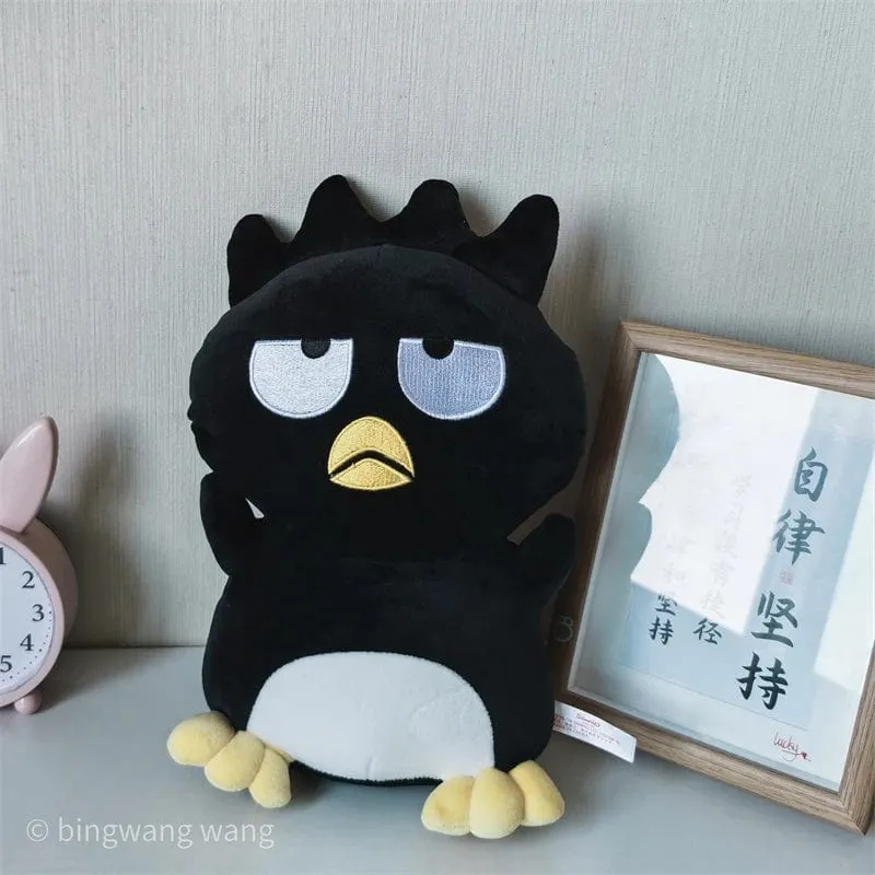 Sanrio Bad Badtz Maru Plüschtier, weich, süß, japanischer Stil, Anime, schwarze Pinguinpuppe, Umarmungsplüschtier, Geburtstagsgeschenk für Mädchen, 30/40/60 cm