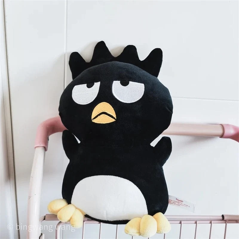 Sanrio Bad Badtz Maru Plüschtier, weich, süß, japanischer Stil, Anime, schwarze Pinguinpuppe, Umarmungsplüschtier, Geburtstagsgeschenk für Mädchen, 30/40/60 cm