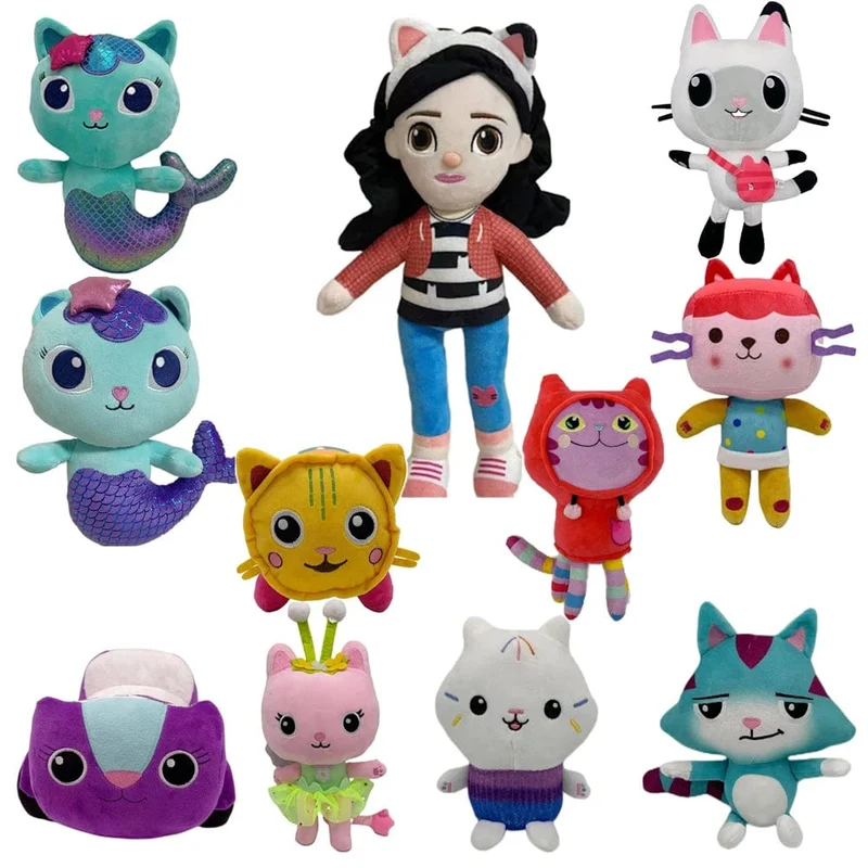 Gabby Puppenhaus Plüschtiere Kawaii Mercat Niedliche Kuscheltiere Meerjungfrau Katze Puppenhaus Plüschpuppen Kindergeburtstag Weihnachtsgeschenke