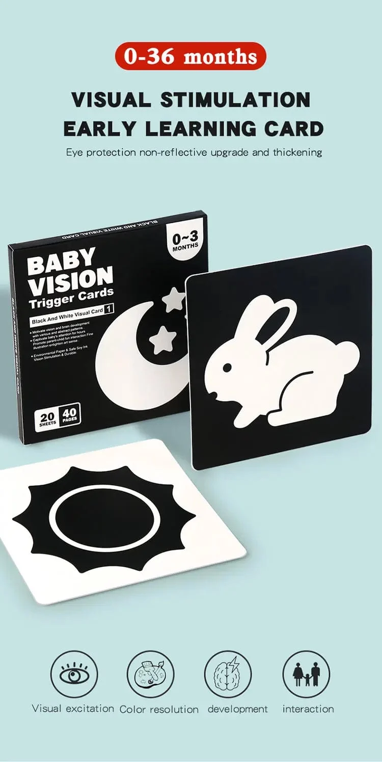 0-36M Baby Frühe Bildung Karte Schwarz Und Weiß Karten Farbe Training Visuelle Stimulation Montessori Form Tier Kognitiven Spielzeug