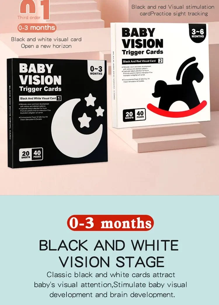 0-36M Baby Frühe Bildung Karte Schwarz Und Weiß Karten Farbe Training Visuelle Stimulation Montessori Form Tier Kognitiven Spielzeug