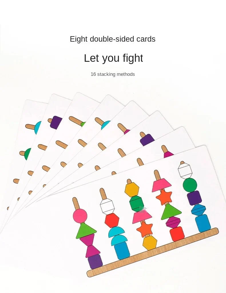 Montessori-Holzspielzeug, Farb- und Form-Matching-Puzzle-Spiel, bunte Perlen, Farberkennung, frühes Lernspielzeug, Geschenk für Kinder