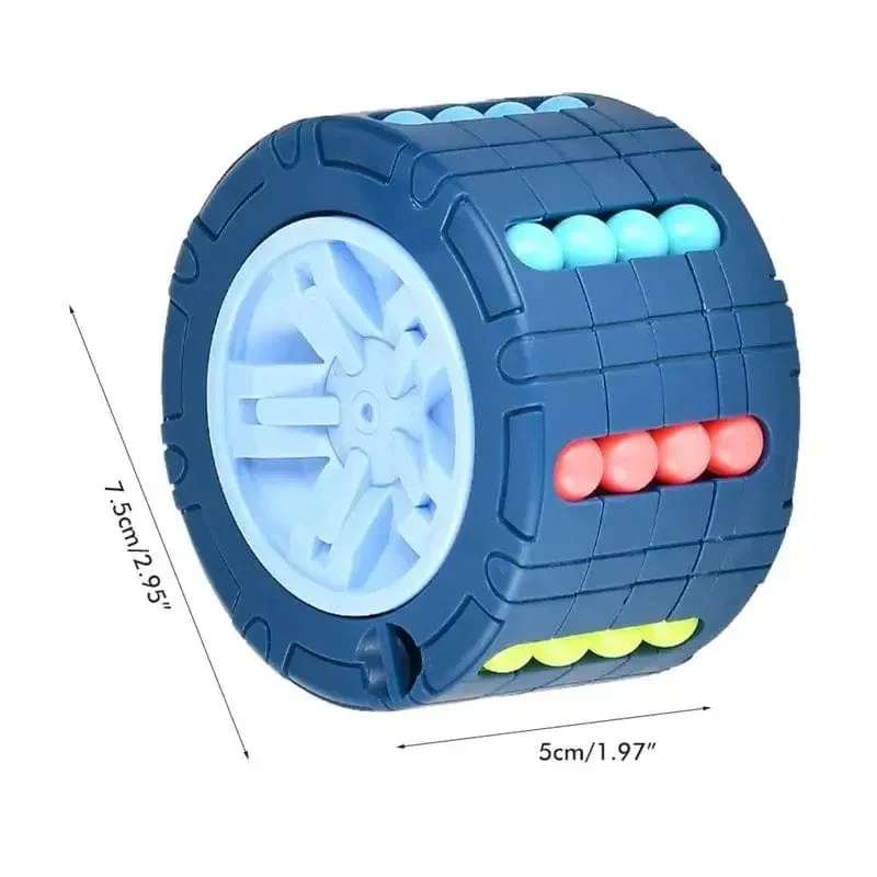 3D-Zylinder-Würfel-Spielzeug, magische Bohnen, Gyro, Drehen, Rutsche, Puzzle-Spiele, Stress abbauen, Kinder, pädagogisches Montessori-Säuglingsspielzeug, Geschenk