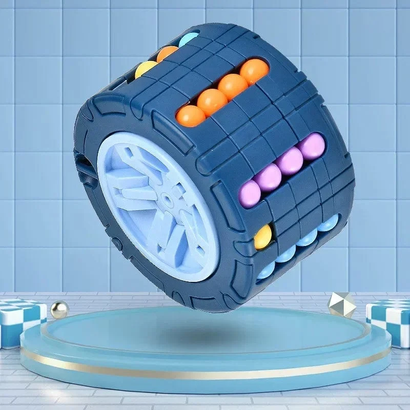 3D-Zylinder-Würfel-Spielzeug, magische Bohnen, Gyro, Drehen, Rutsche, Puzzle-Spiele, Stress abbauen, Kinder, pädagogisches Montessori-Säuglingsspielzeug, Geschenk