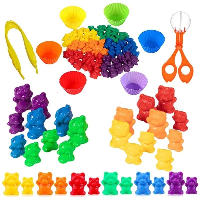 Regenbogen-Matching-Spiel für Kinder, Kognition, Regenbogen-Farbsortierung, Feinmotorik-Training, Montessori-Sensorik-Bildung, Puzzle-Spielzeug, Geschenk