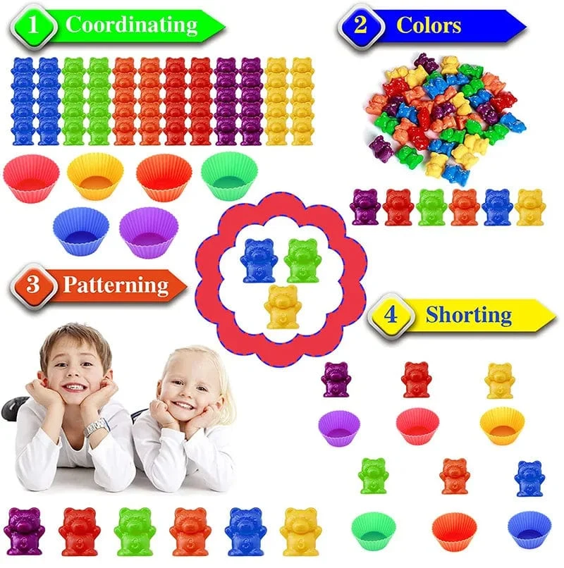 Regenbogen-Matching-Spiel für Kinder, Kognition, Regenbogen-Farbsortierung, Feinmotorik-Training, Montessori-Sensorik-Bildung, Puzzle-Spielzeug, Geschenk