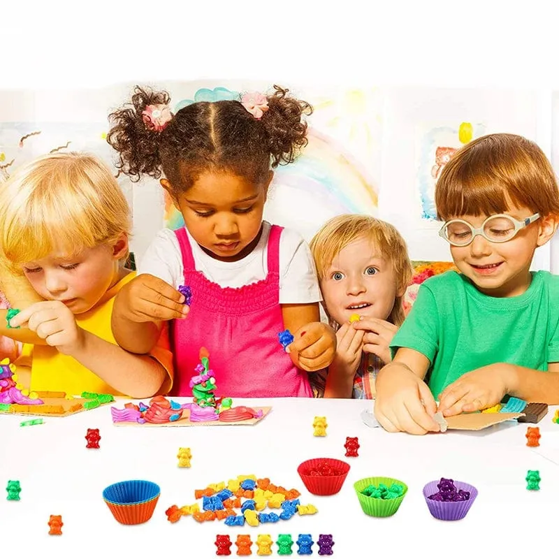 Regenbogen-Matching-Spiel für Kinder, Kognition, Regenbogen-Farbsortierung, Feinmotorik-Training, Montessori-Sensorik-Bildung, Puzzle-Spielzeug, Geschenk