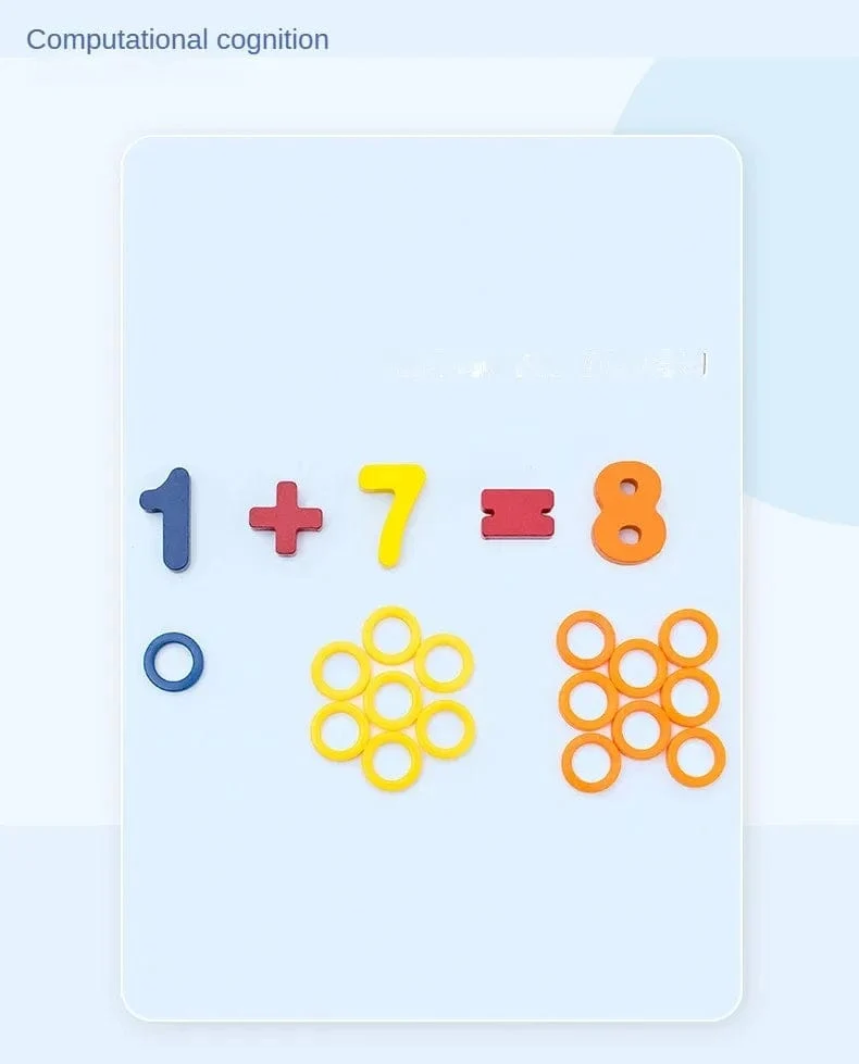 Kinder Montessori Mathe-Spielzeug für Kleinkinder, pädagogisches Holzpuzzle, Angelspielzeug, Zählen, Zahlen, Formen, passende Sortierspiele, Brettspielzeug