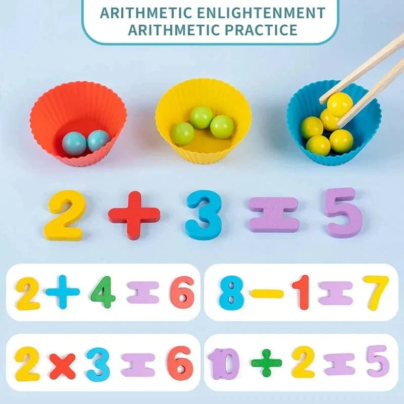 Clip Perlen Holz Spielzeug Kinder Sortierung Schüssel Kleinkind Lernen Aktivitäten Feine Motor Fähigkeiten Spielzeug Vorschule Früh Pädagogisches Montessori