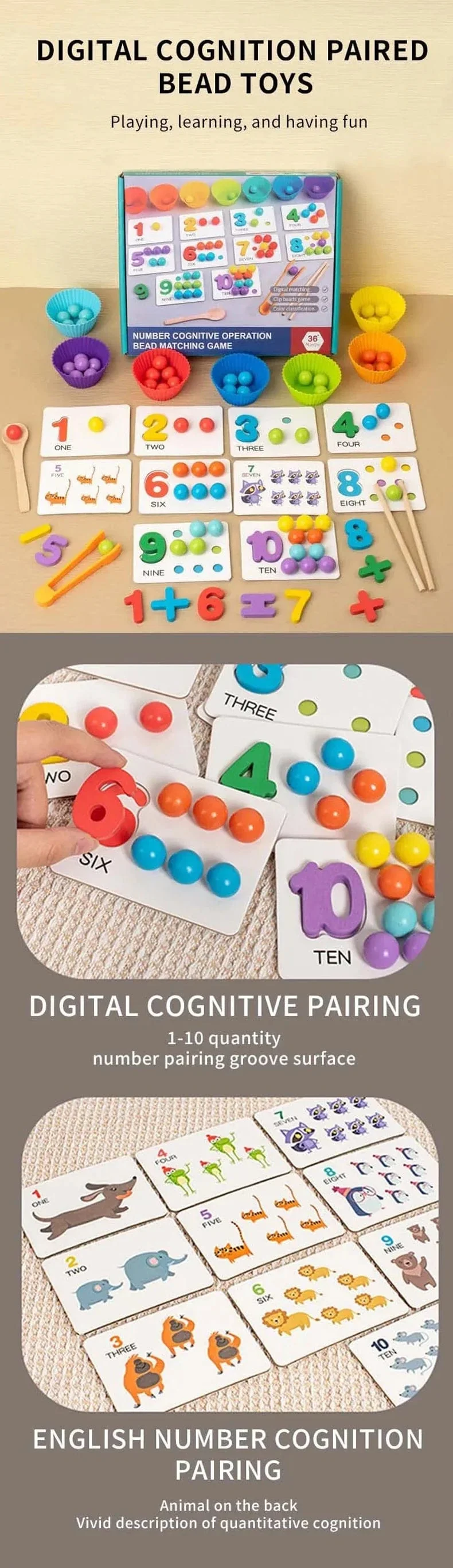 Clip Perlen Holz Spielzeug Kinder Sortierung Schüssel Kleinkind Lernen Aktivitäten Feine Motor Fähigkeiten Spielzeug Vorschule Früh Pädagogisches Montessori