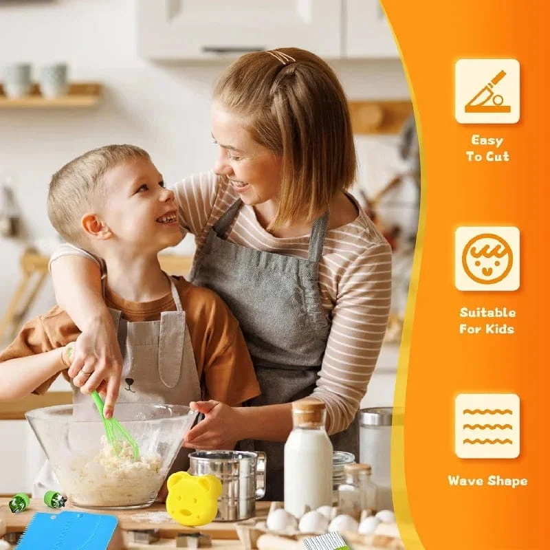 17-teiliges Montessori-Kochset mit Küchenutensilien – echtes Kocherlebnis für Kinder
