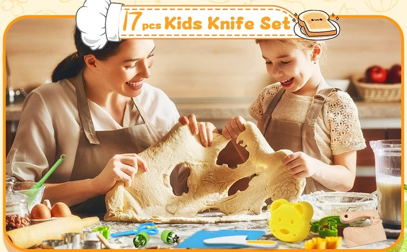 17-teiliges Montessori-Kochset mit Küchenutensilien – echtes Kocherlebnis für Kinder