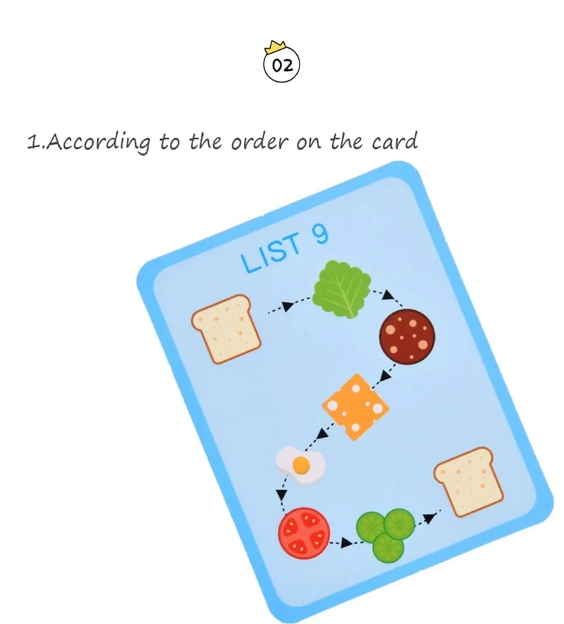 Kinder Pretend Play Küche Spielzeug Hamburger Sandwich Simulation Lebensmittel Matching Spiele Montessori Pädagogisches Holz Stapeln Spielzeug