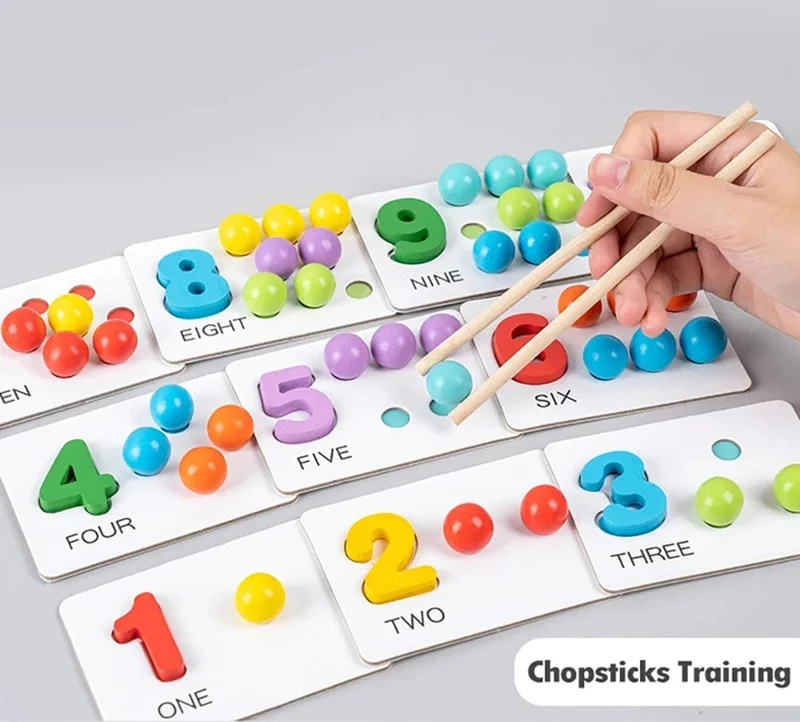 Montessori Mathematik Zählen Sortierung Spielzeug Clip Perlen Matching Spiele Feinmotorik Zahlen Farbe Sensorische Pädagogische Spielzeug Für Kind