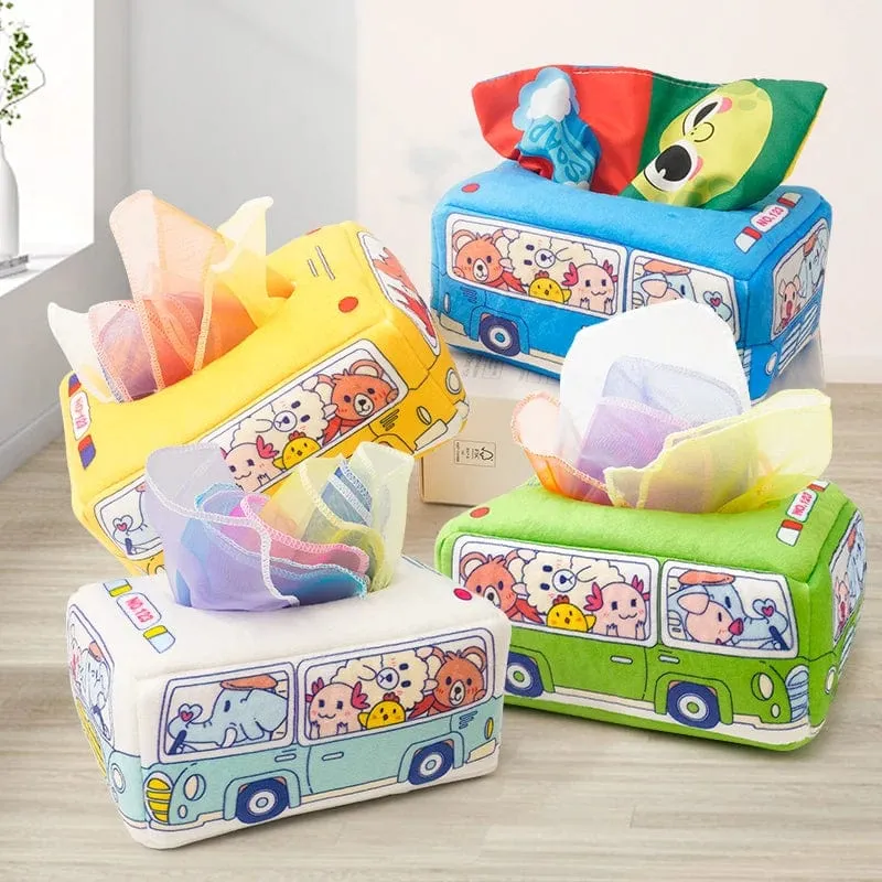 Baby Ziehen Papier Handtuch Reißen Tissue Box Baby Puzzle Frühen Bildung Montessori Kinder Tuch Spielzeug