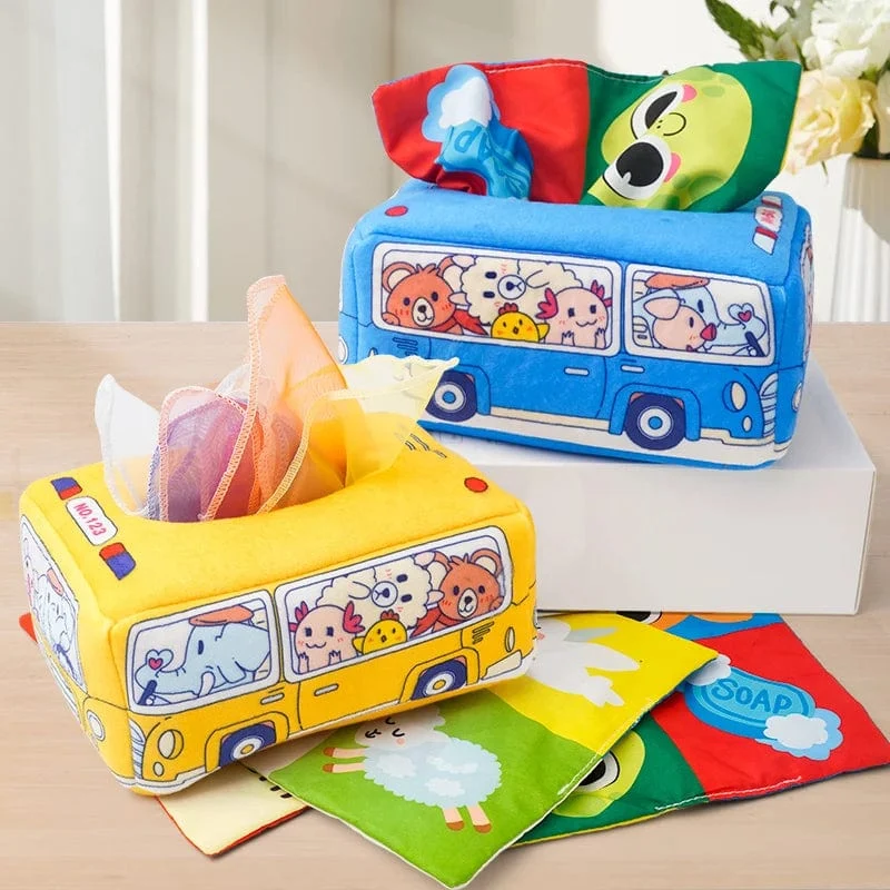 Baby Ziehen Papier Handtuch Reißen Tissue Box Baby Puzzle Frühen Bildung Montessori Kinder Tuch Spielzeug