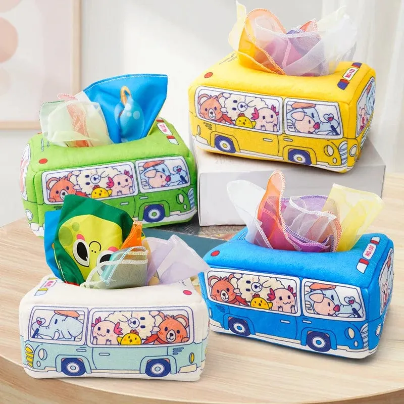 Baby Ziehen Papier Handtuch Reißen Tissue Box Baby Puzzle Frühen Bildung Montessori Kinder Tuch Spielzeug
