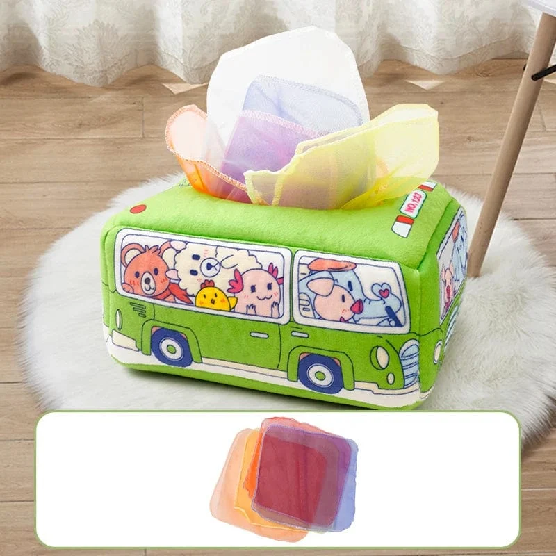 Baby Ziehen Papier Handtuch Reißen Tissue Box Baby Puzzle Frühen Bildung Montessori Kinder Tuch Spielzeug