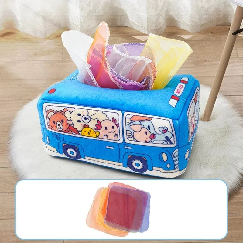 Baby Ziehen Papier Handtuch Reißen Tissue Box Baby Puzzle Frühen Bildung Montessori Kinder Tuch Spielzeug