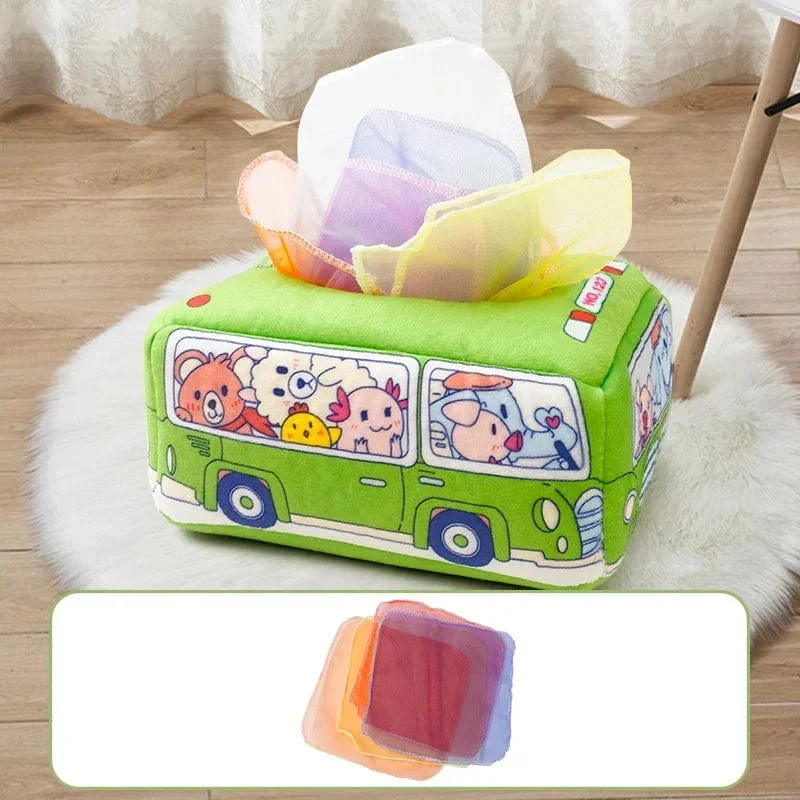 Baby Ziehen Papier Handtuch Reißen Tissue Box Baby Puzzle Frühen Bildung Montessori Kinder Tuch Spielzeug