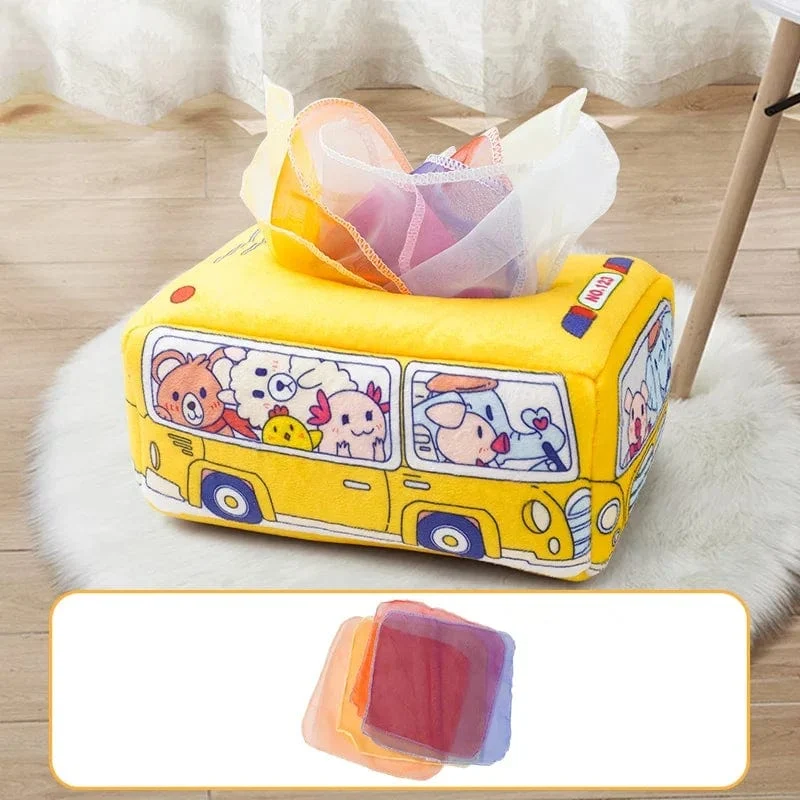 Baby Ziehen Papier Handtuch Reißen Tissue Box Baby Puzzle Frühen Bildung Montessori Kinder Tuch Spielzeug