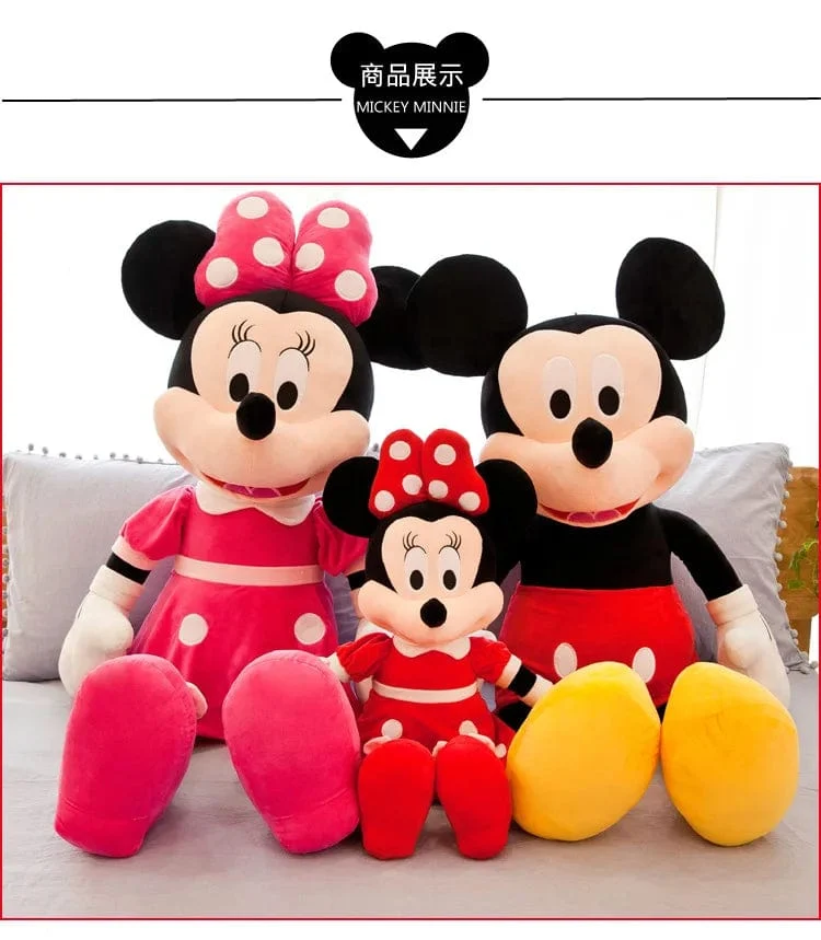 40–100 cm gefüllt Mickey & Minnie Maus Plüschtier Soft Goofy Pluto Donald Duck Mickey Minnie Puppen Geburtstag Hochzeitsgeschenke für Kinder