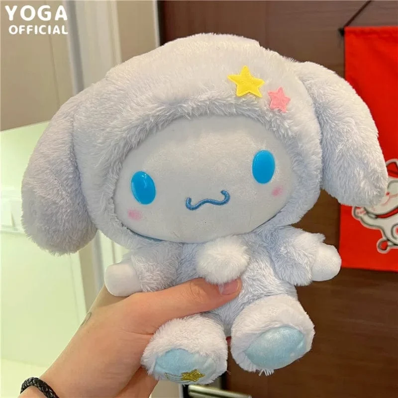 Sanrio Plushies 12/20cm Süße Zimtrolle Kuromi Pochacco Kawaii Plüschpuppe Weiches Plüsch-Geburtstagsgeschenk für Kinder