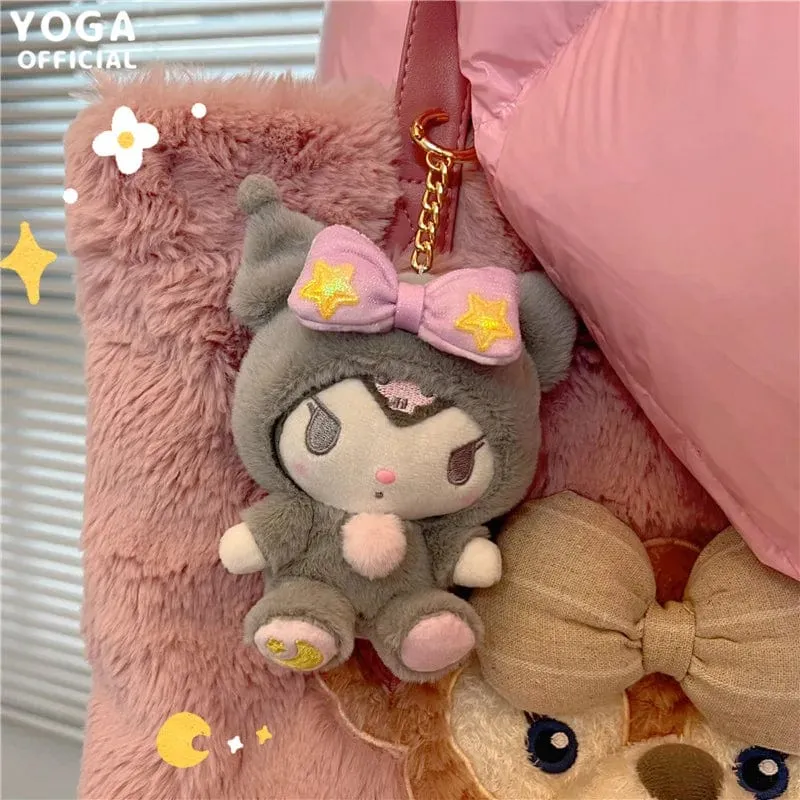Sanrio Plushies 12/20cm Süße Zimtrolle Kuromi Pochacco Kawaii Plüschpuppe Weiches Plüsch-Geburtstagsgeschenk für Kinder