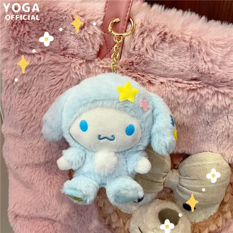 Sanrio Plushies 12/20cm Süße Zimtrolle Kuromi Pochacco Kawaii Plüschpuppe Weiches Plüsch-Geburtstagsgeschenk für Kinder