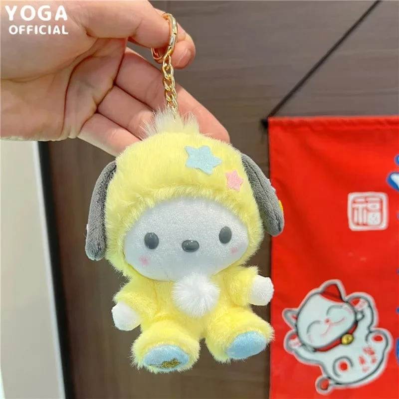 Sanrio Plushies 12/20cm Süße Zimtrolle Kuromi Pochacco Kawaii Plüschpuppe Weiches Plüsch-Geburtstagsgeschenk für Kinder