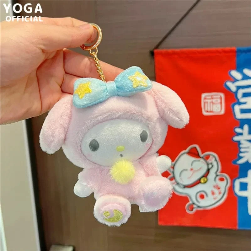 Sanrio Plushies 12/20cm Süße Zimtrolle Kuromi Pochacco Kawaii Plüschpuppe Weiches Plüsch-Geburtstagsgeschenk für Kinder