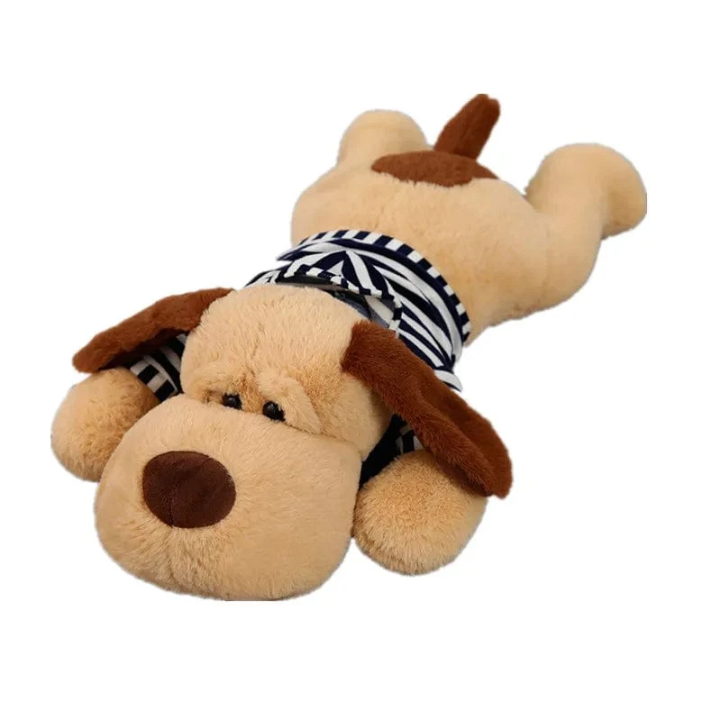 Riesiges Hundeplüschtier, großer schlafender Hund, ausgestopfter Welpe, Puppe, weiches Tierspielzeug, Cartoon-Kissen, Baby-Rückenkissen, Mädchen, Geburtstagsgeschenk