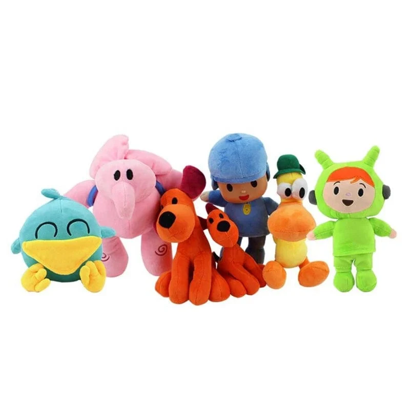 Let's Go Pocoyo Plüschpuppe Spielzeug Elefant Elly Pato Fred Loula Schläfriger Vogel Plüschkissen Gefüllte Kinder Weihnachtsgeburtstagsgeschenke