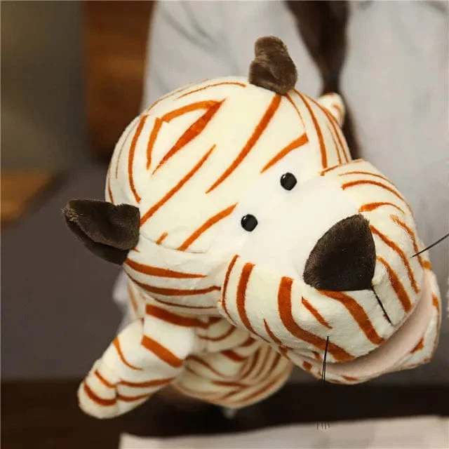 Weiche Stofftierpuppe, Tierplüschpuppe, pädagogisches Babyspielzeug, Löwe, Elefant, Affe, Giraffe, Tiger, Hase, Kawaii, Handfingerpuppe