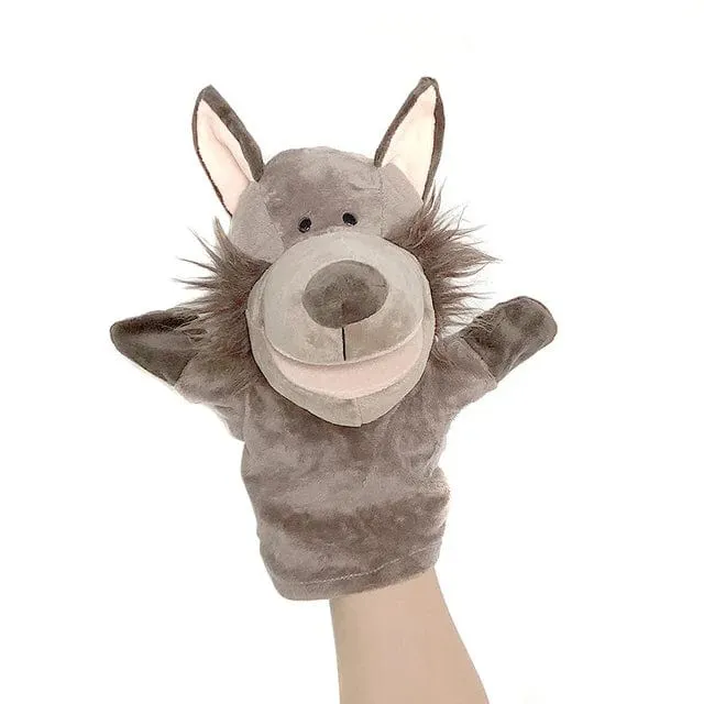 Weiche Stofftierpuppe, Tierplüschpuppe, pädagogisches Babyspielzeug, Löwe, Elefant, Affe, Giraffe, Tiger, Hase, Kawaii, Handfingerpuppe