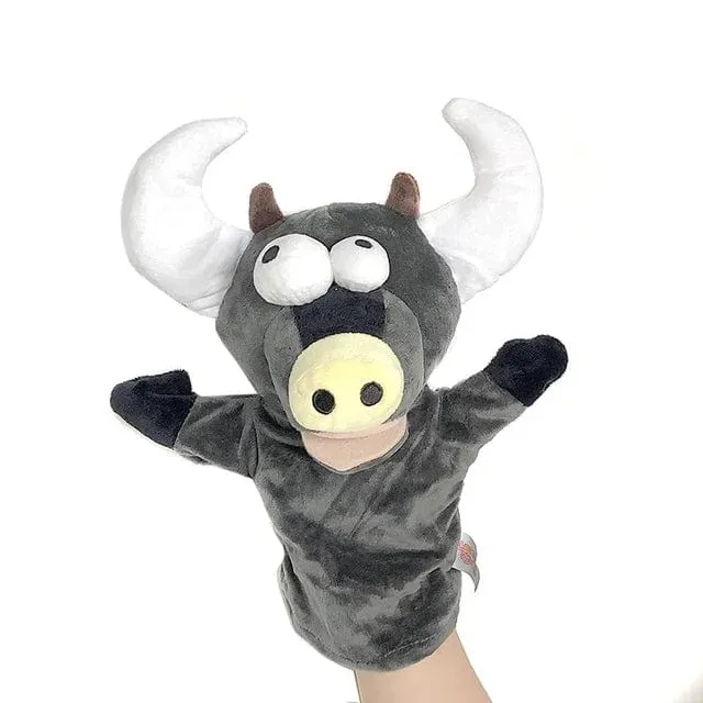 Weiche Stofftierpuppe, Tierplüschpuppe, pädagogisches Babyspielzeug, Löwe, Elefant, Affe, Giraffe, Tiger, Hase, Kawaii, Handfingerpuppe