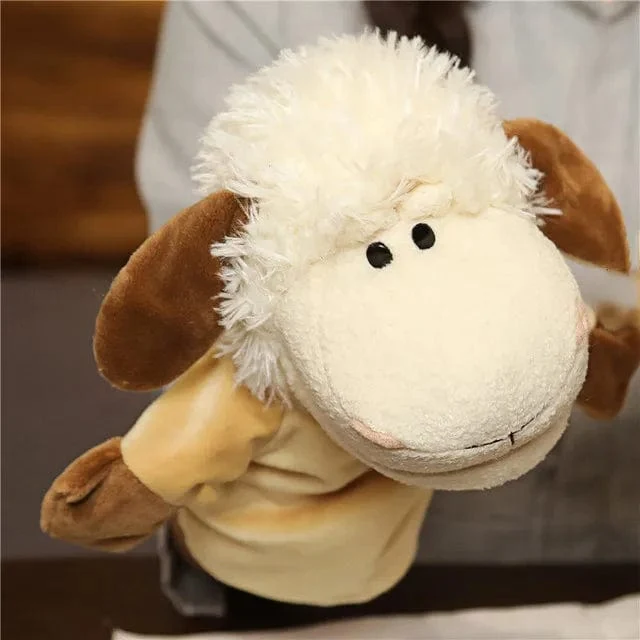 Weiche Stofftierpuppe, Tierplüschpuppe, pädagogisches Babyspielzeug, Löwe, Elefant, Affe, Giraffe, Tiger, Hase, Kawaii, Handfingerpuppe