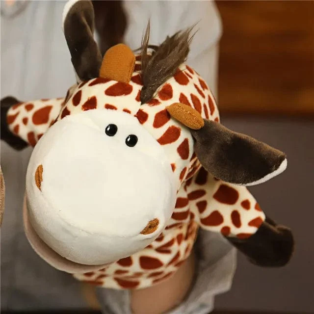 Weiche Stofftierpuppe, Tierplüschpuppe, pädagogisches Babyspielzeug, Löwe, Elefant, Affe, Giraffe, Tiger, Hase, Kawaii, Handfingerpuppe
