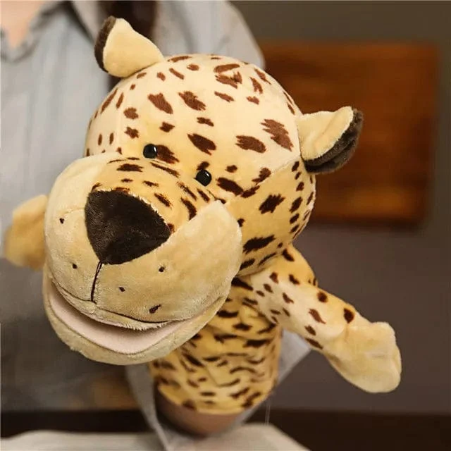 Weiche Stofftierpuppe, Tierplüschpuppe, pädagogisches Babyspielzeug, Löwe, Elefant, Affe, Giraffe, Tiger, Hase, Kawaii, Handfingerpuppe