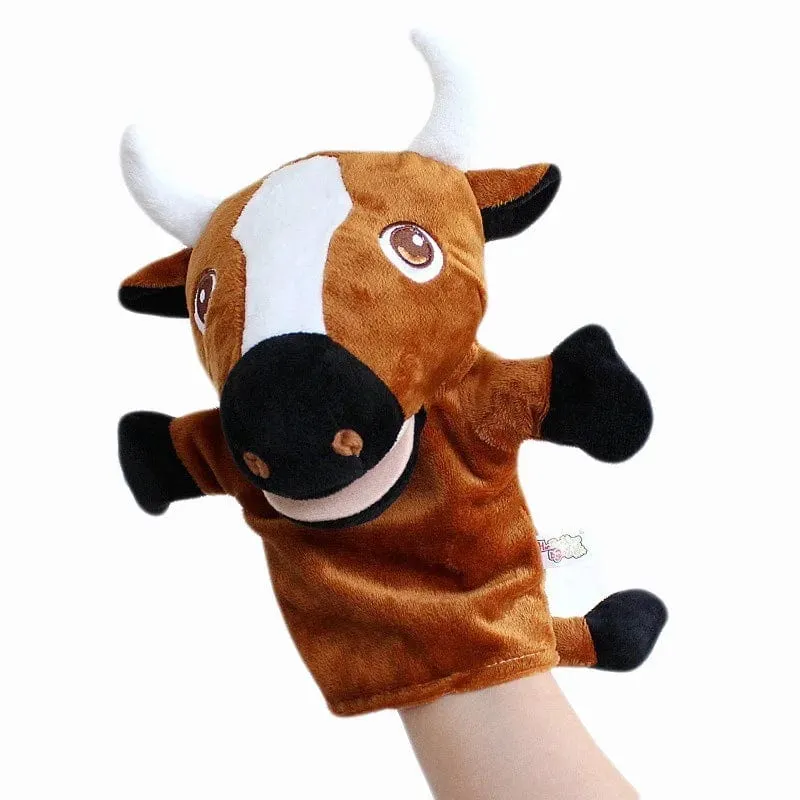 Weiche Stofftierpuppe, Tierplüschpuppe, pädagogisches Babyspielzeug, Löwe, Elefant, Affe, Giraffe, Tiger, Hase, Kawaii, Handfingerpuppe