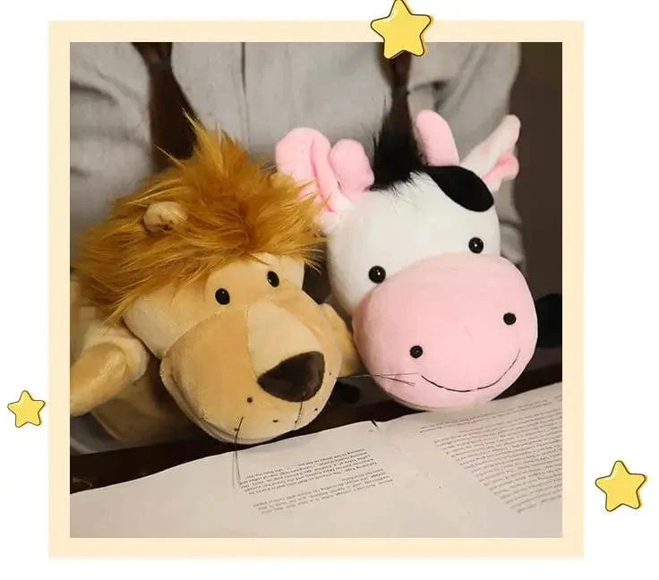 Weiche Stofftierpuppe, Tierplüschpuppe, pädagogisches Babyspielzeug, Löwe, Elefant, Affe, Giraffe, Tiger, Hase, Kawaii, Handfingerpuppe