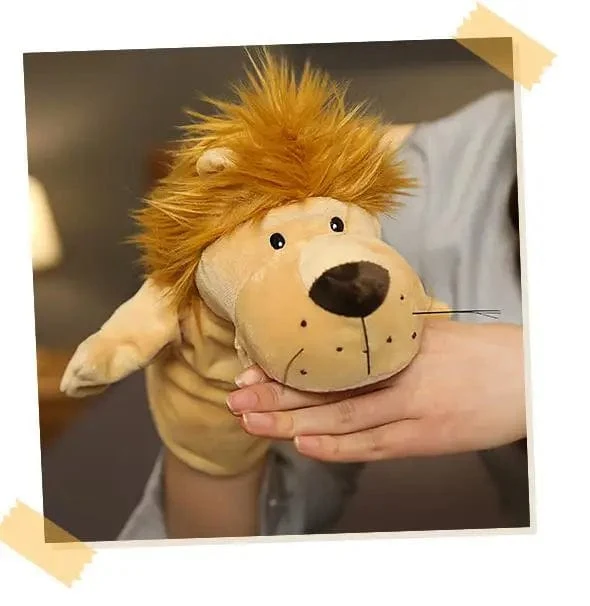 Weiche Stofftierpuppe, Tierplüschpuppe, pädagogisches Babyspielzeug, Löwe, Elefant, Affe, Giraffe, Tiger, Hase, Kawaii, Handfingerpuppe