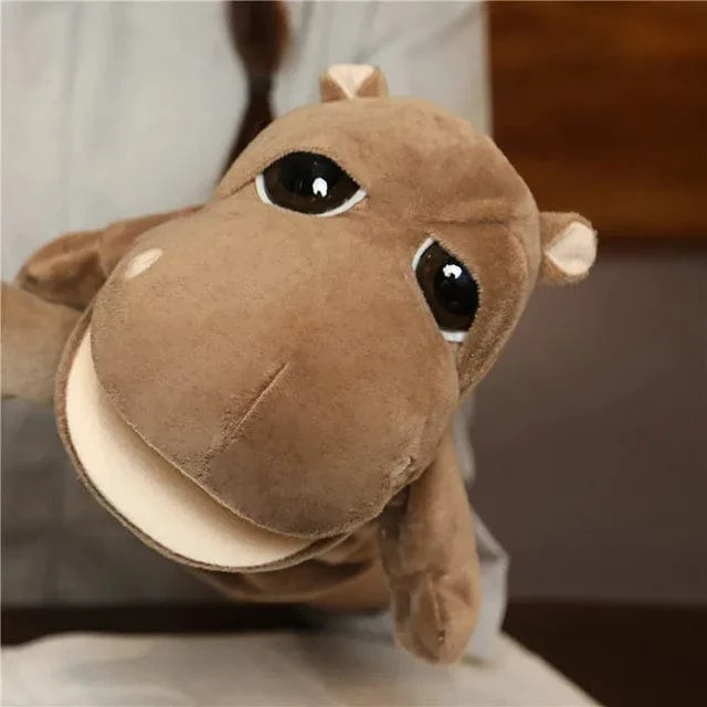 Weiche Stofftierpuppe, Tierplüschpuppe, pädagogisches Babyspielzeug, Löwe, Elefant, Affe, Giraffe, Tiger, Hase, Kawaii, Handfingerpuppe