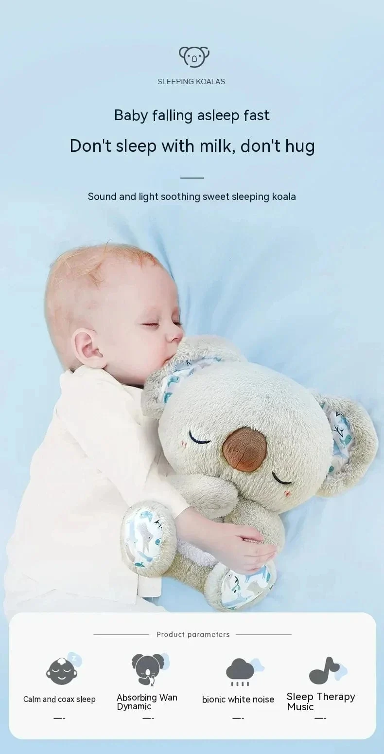Baby Breathe Bear beruhigt Baby Otter Plüschtier Kinder beruhigende Musik Schlafbegleiter Ton und Licht gefüllte Puppe Spielzeug Geschenke