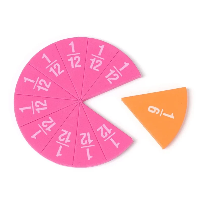 9Set EVA rund geformte Brüche Instrument Montessori Mathematik pädagogisches Spielzeug Mathematik lernen Werkzeug Student Lehre Geschenke