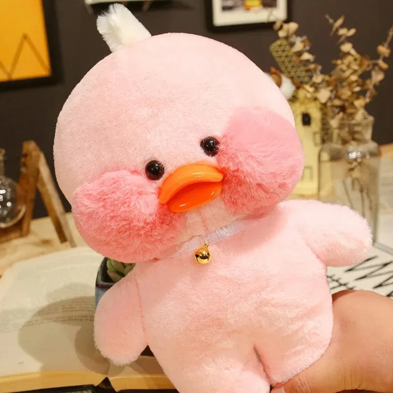 Neues Plüsch, süße Lalafanfan-Ente, Café-Ente, 30 cm, Puppe, Plüschtier, gefüllte weiche Puppe, Kawaii-Tierkissen, Geburtstagsgeschenk für Kinder
