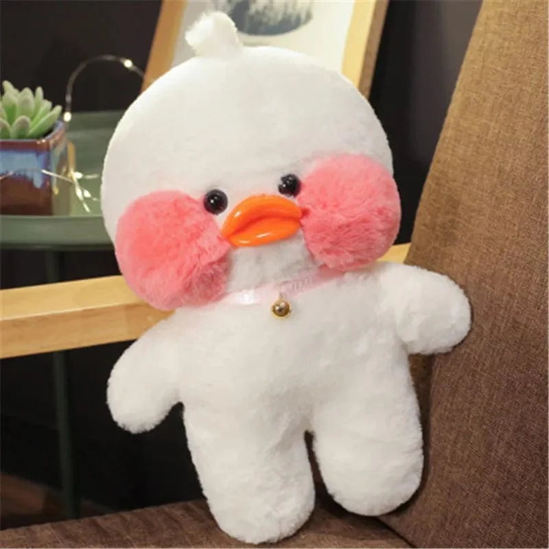 Neues Plüsch, süße Lalafanfan-Ente, Café-Ente, 30 cm, Puppe, Plüschtier, gefüllte weiche Puppe, Kawaii-Tierkissen, Geburtstagsgeschenk für Kinder